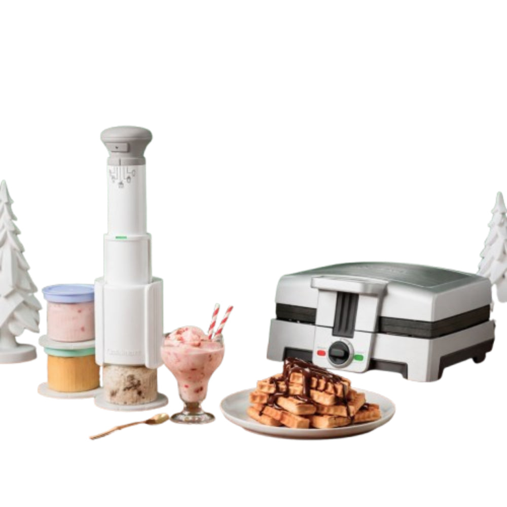 Máquina Palitos Waffle WAF-ST6+Máquina para postre congelados ICE-FD10 de Cuisinart®