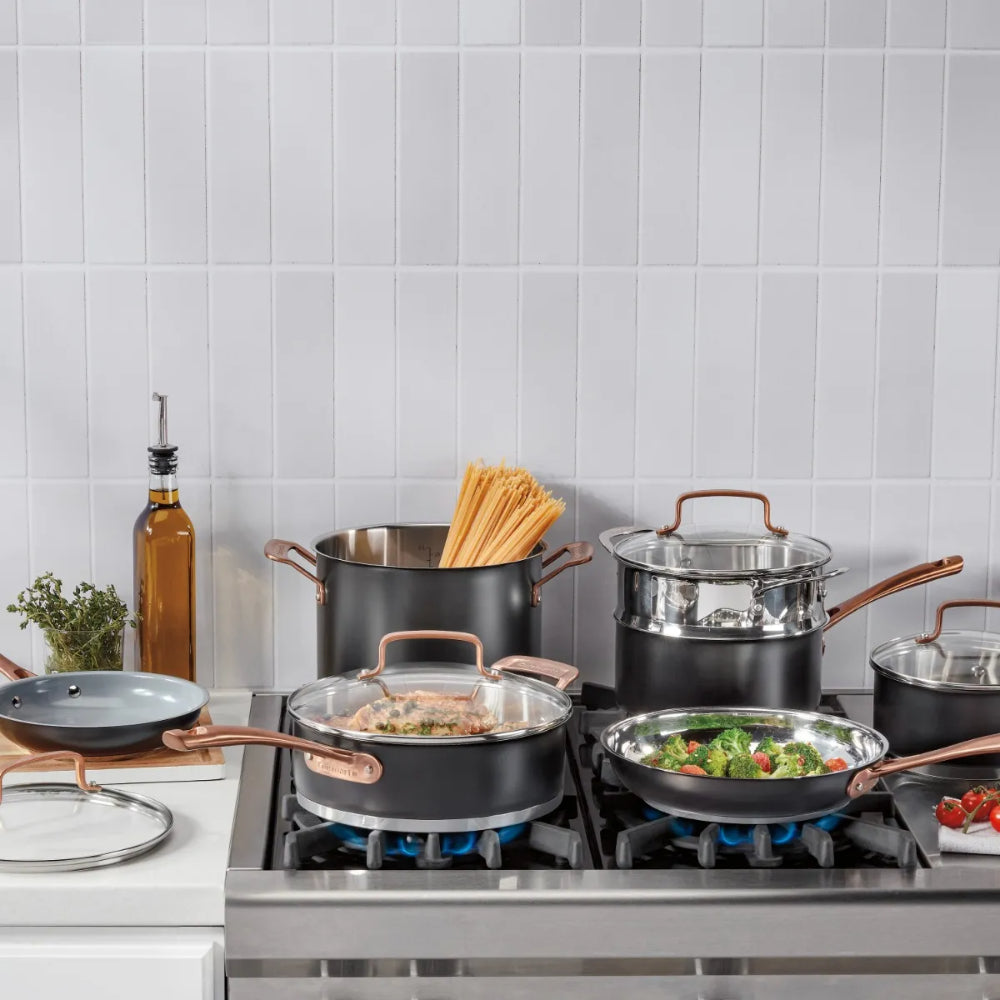 Batería de Cocina Elegan de 11 Pza Negro Mate MBK89-11 de Cuisinart®