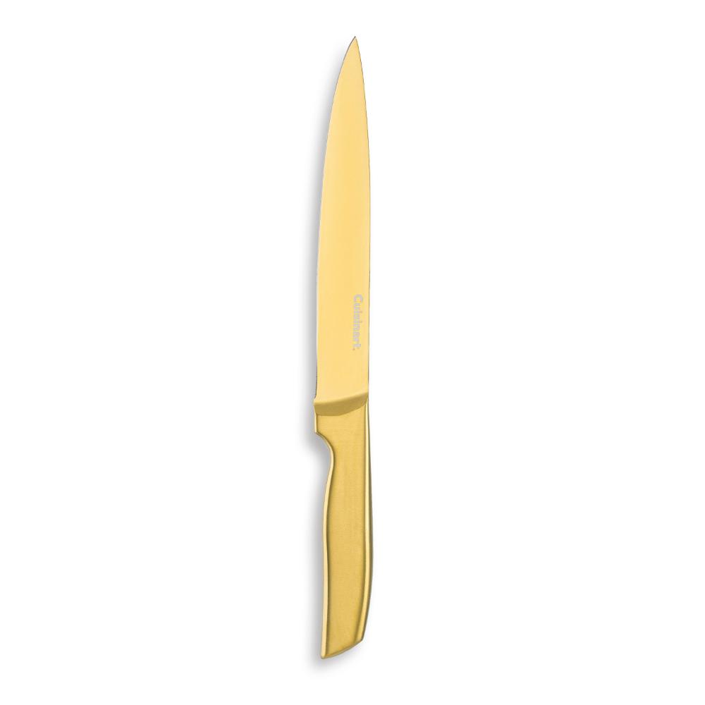 Set Cuchillos Dorados 15 Pzas Con Bloque Blanco Cuisinart