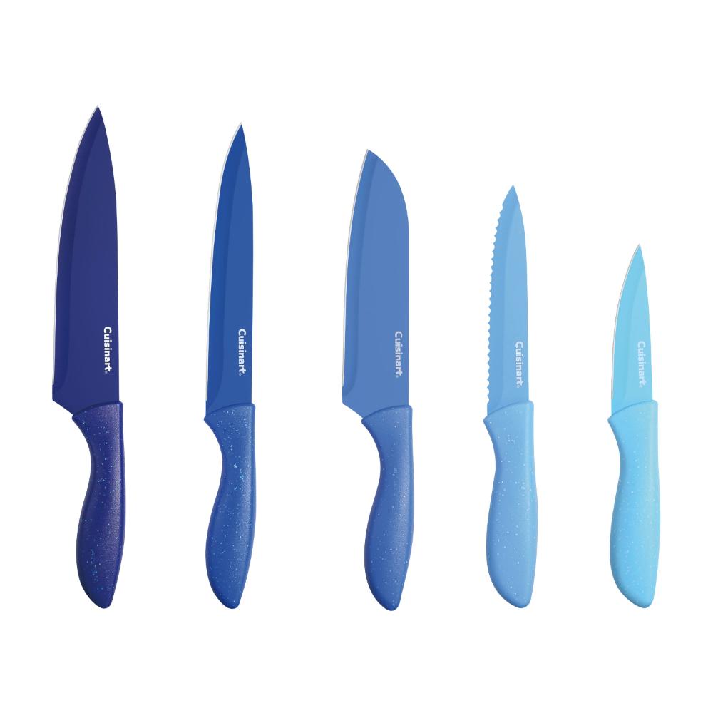 Set Cubiertos 10 Pzas Recubrimiento Cerámico Azul Cuisinart