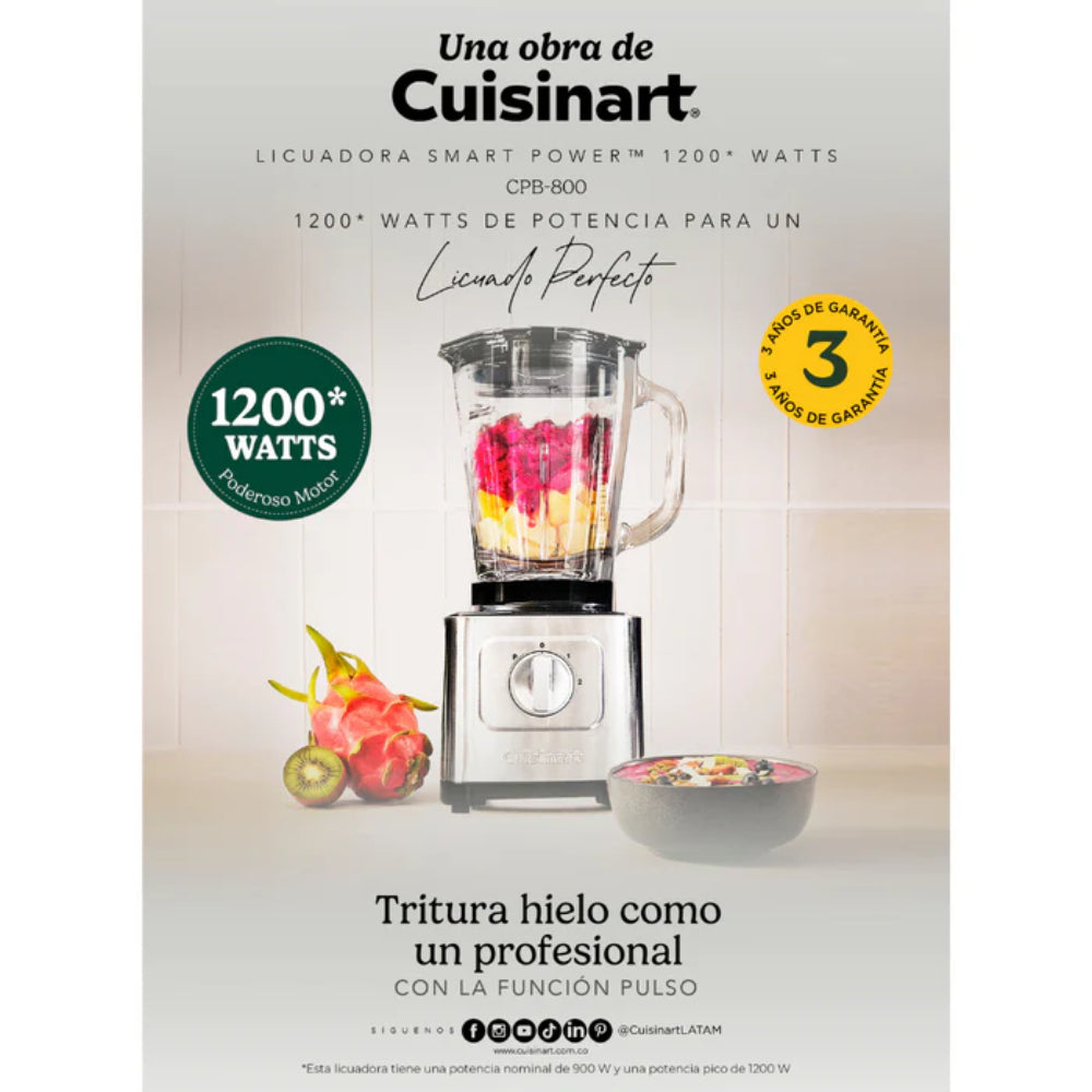 Licuadora Smart Power™ 1200 Watts CPB-800 de Cuisinart®