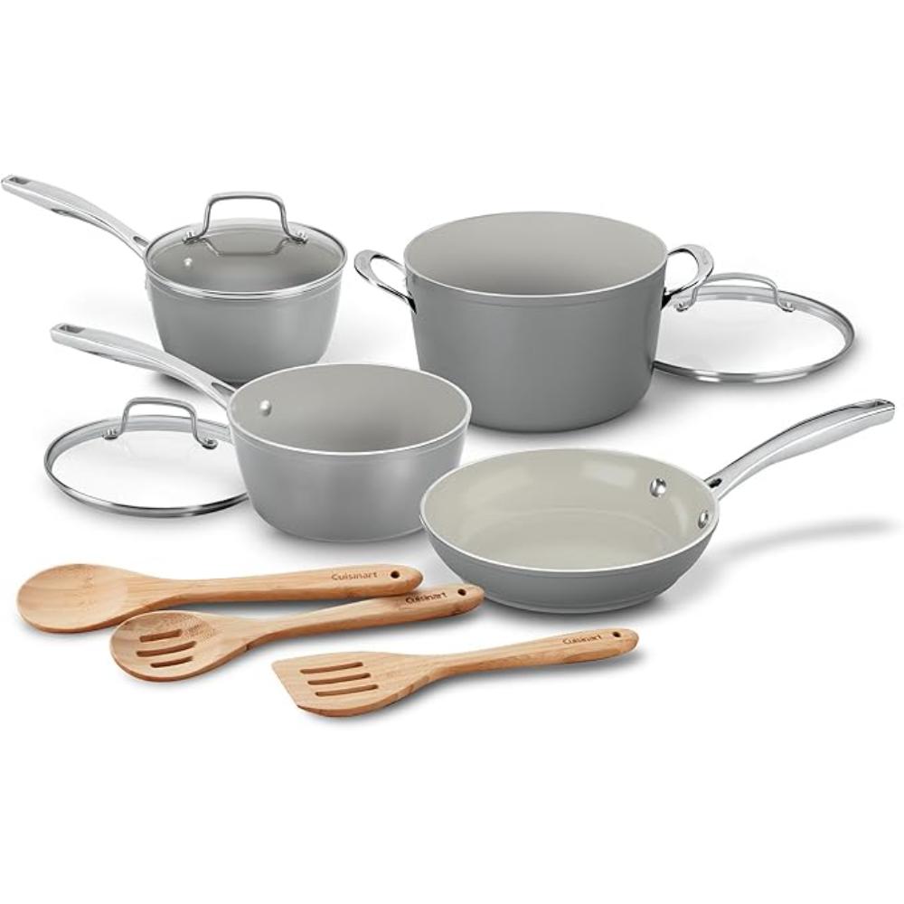 Juego De Ollas Y Sartenes Cuisinart Greengourmet® Complete™ De 10 Piezas