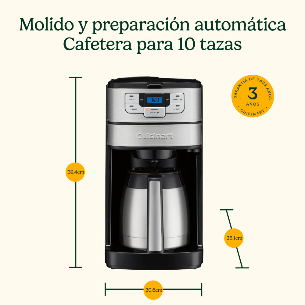 Cafetera Automática de 10 tazas Grind & Brew™ DGB-450 de Cuisinart®
