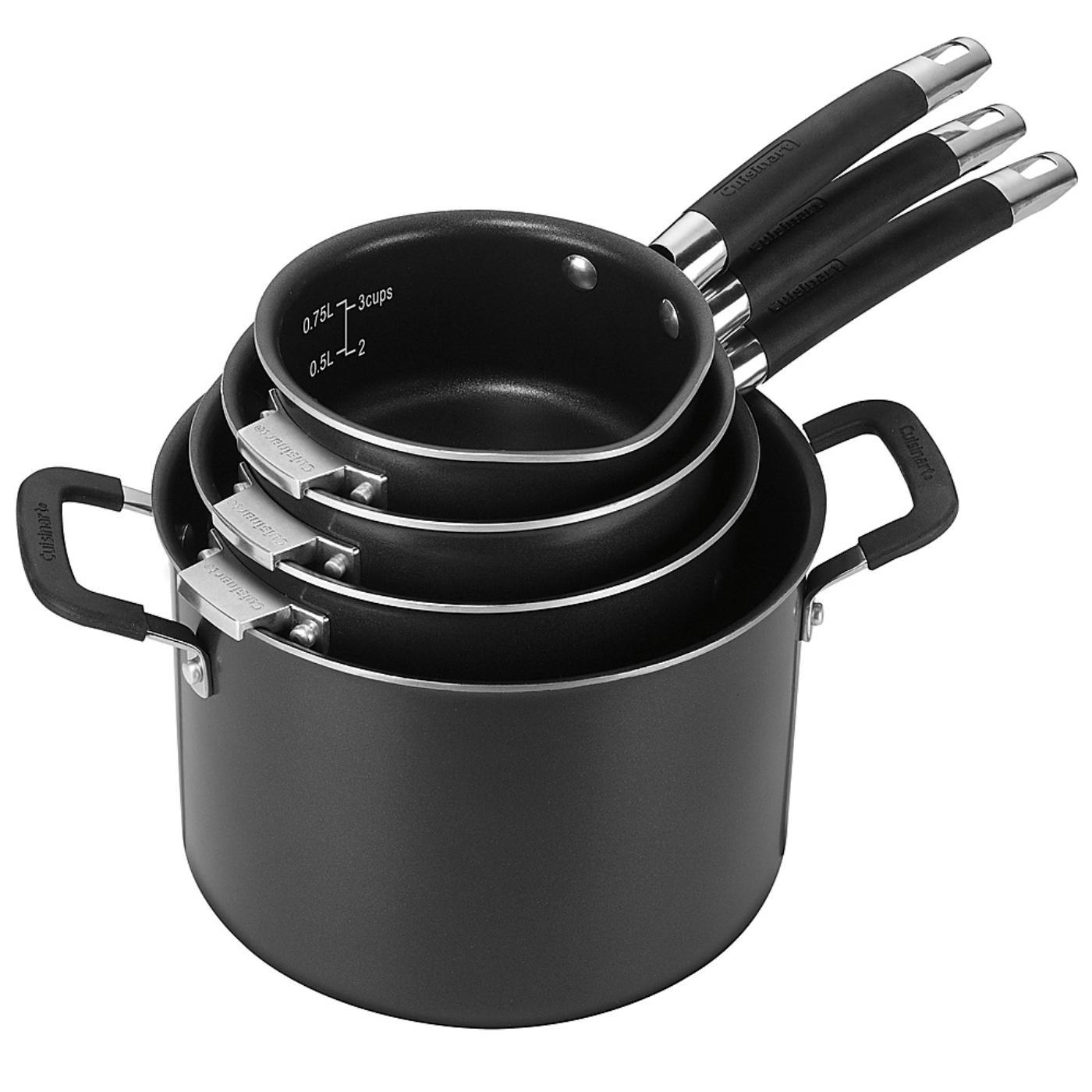 Set De Cocina Smartnest Antiadherente, Aluminio, 12 Piezas N51-12BK de Cuisinart®_003