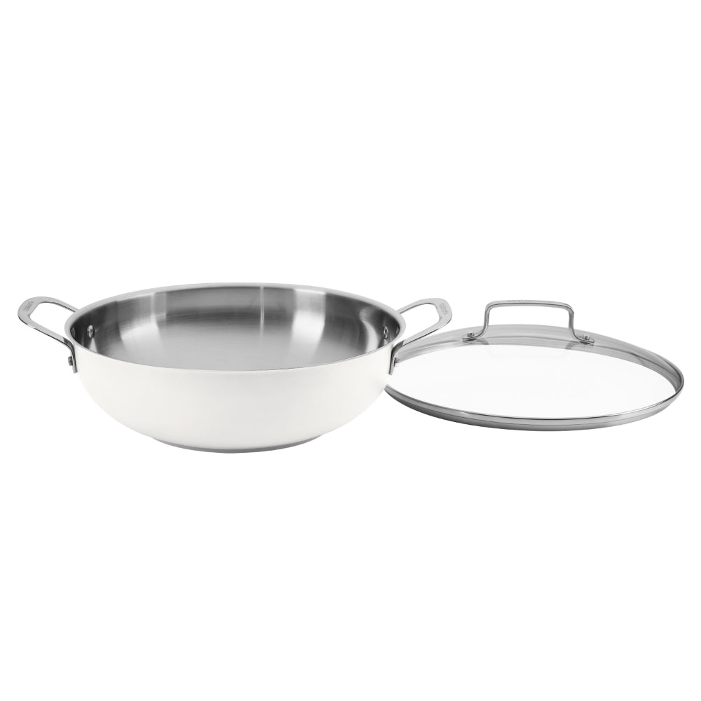 Sartén Multiusos Con Tapa Cuisinart De 30 Cm Blanca Mate_002