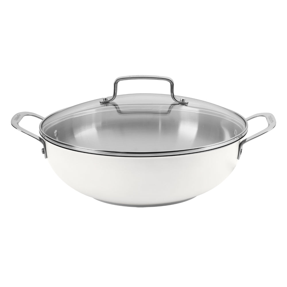 Sartén Multiusos Con Tapa Cuisinart De 30 Cm Blanca Mate_001