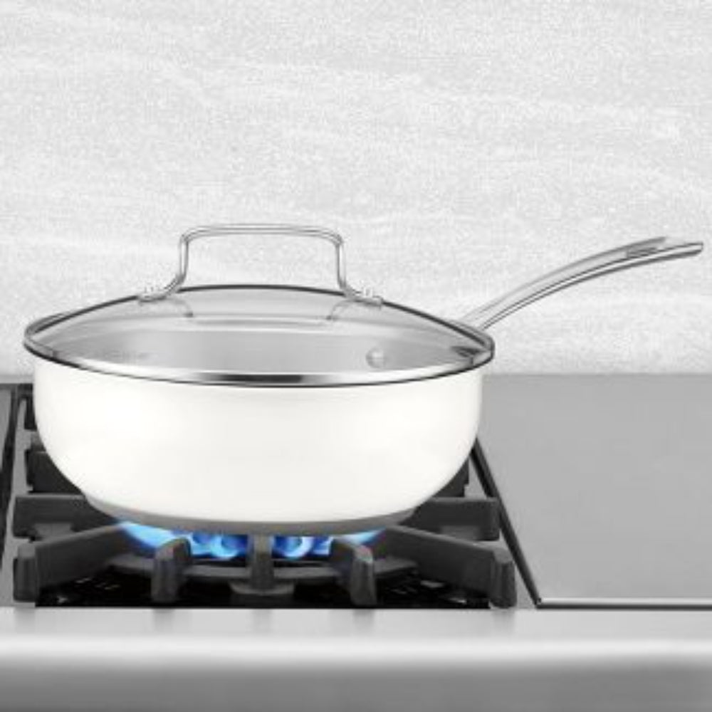Sartén De Chef De 3 Qt De Acero Inoxidable Con Cov