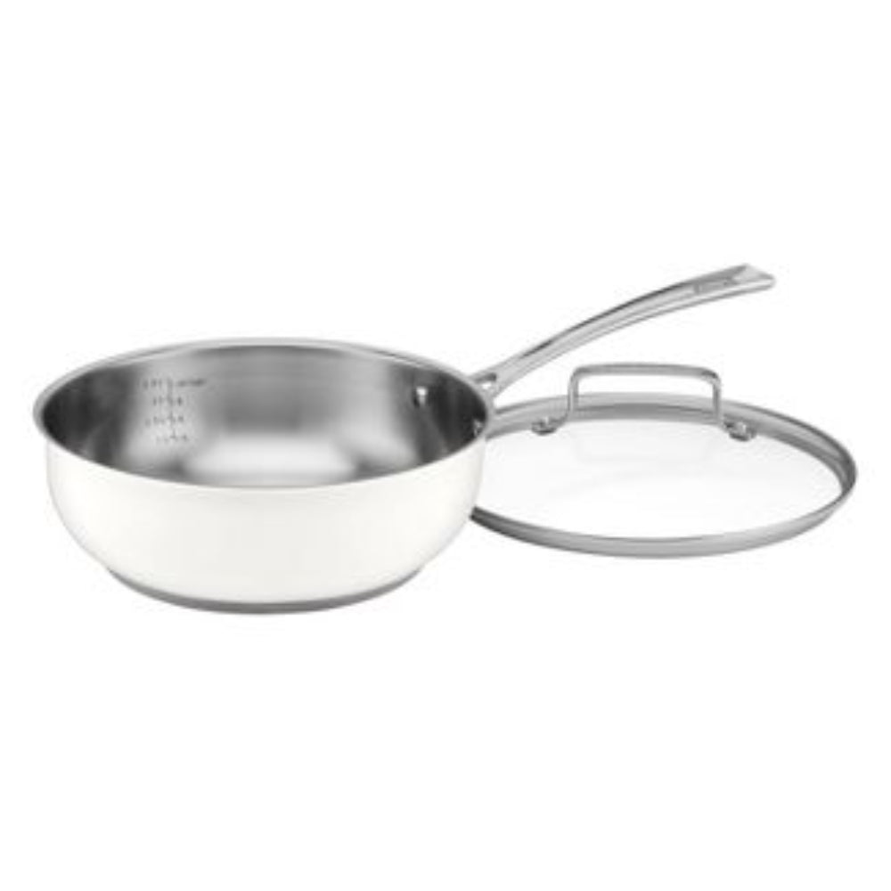 Sartén De Chef De 3 Qt De Acero Inoxidable Con Cov