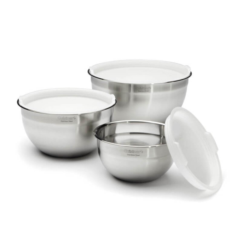 Set De 3 Tazones Para Mezclar De Acero Inoxidable Base Antideslizante Cuisinart®_001