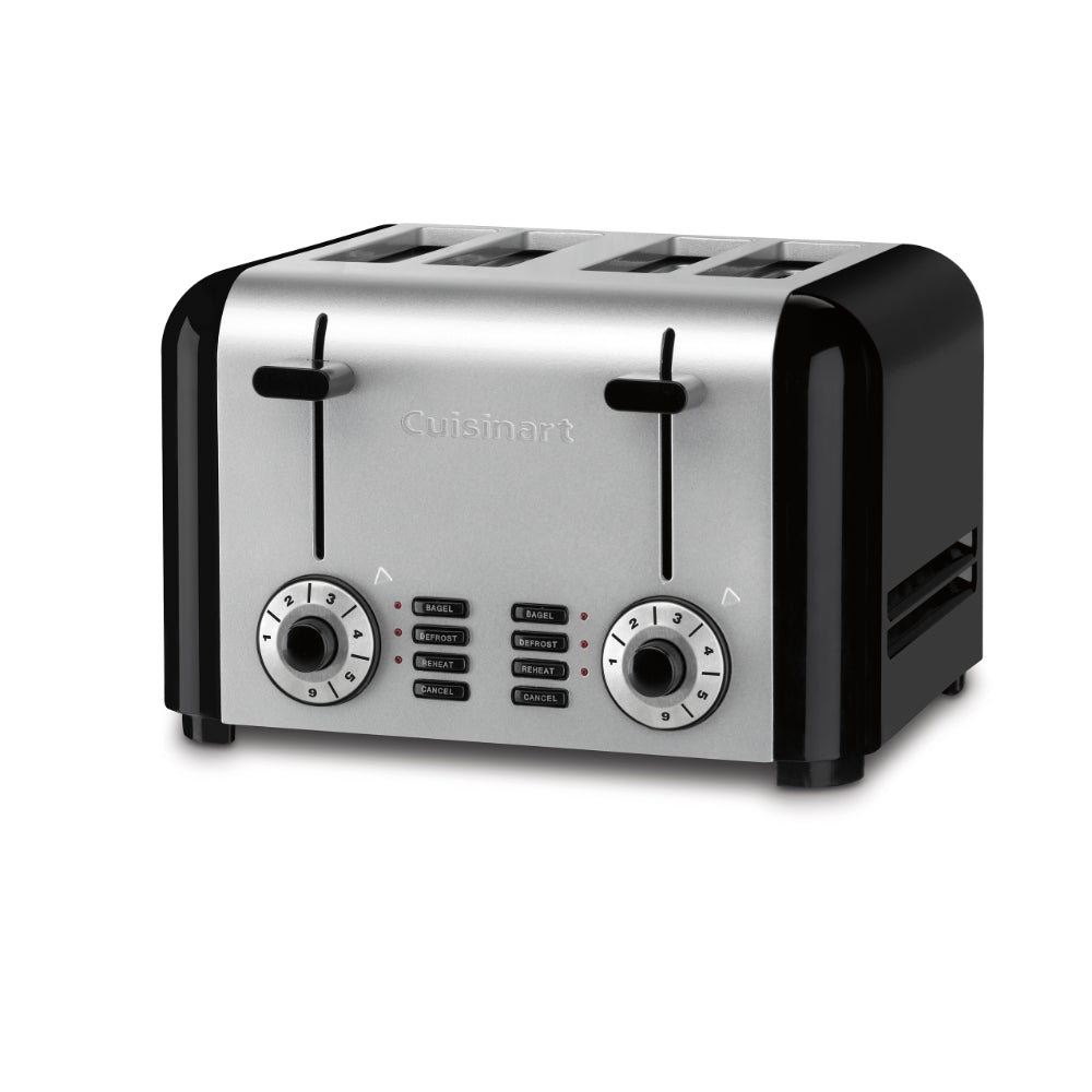 Tostadora de Acero Inoxidable Compacta de 4 Rebanadas Cuisinart CPT-340