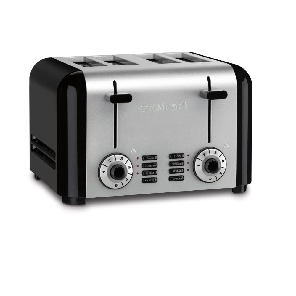 Tostadora de Acero Inoxidable Compacta de 4 Rebanadas Cuisinart CPT-340