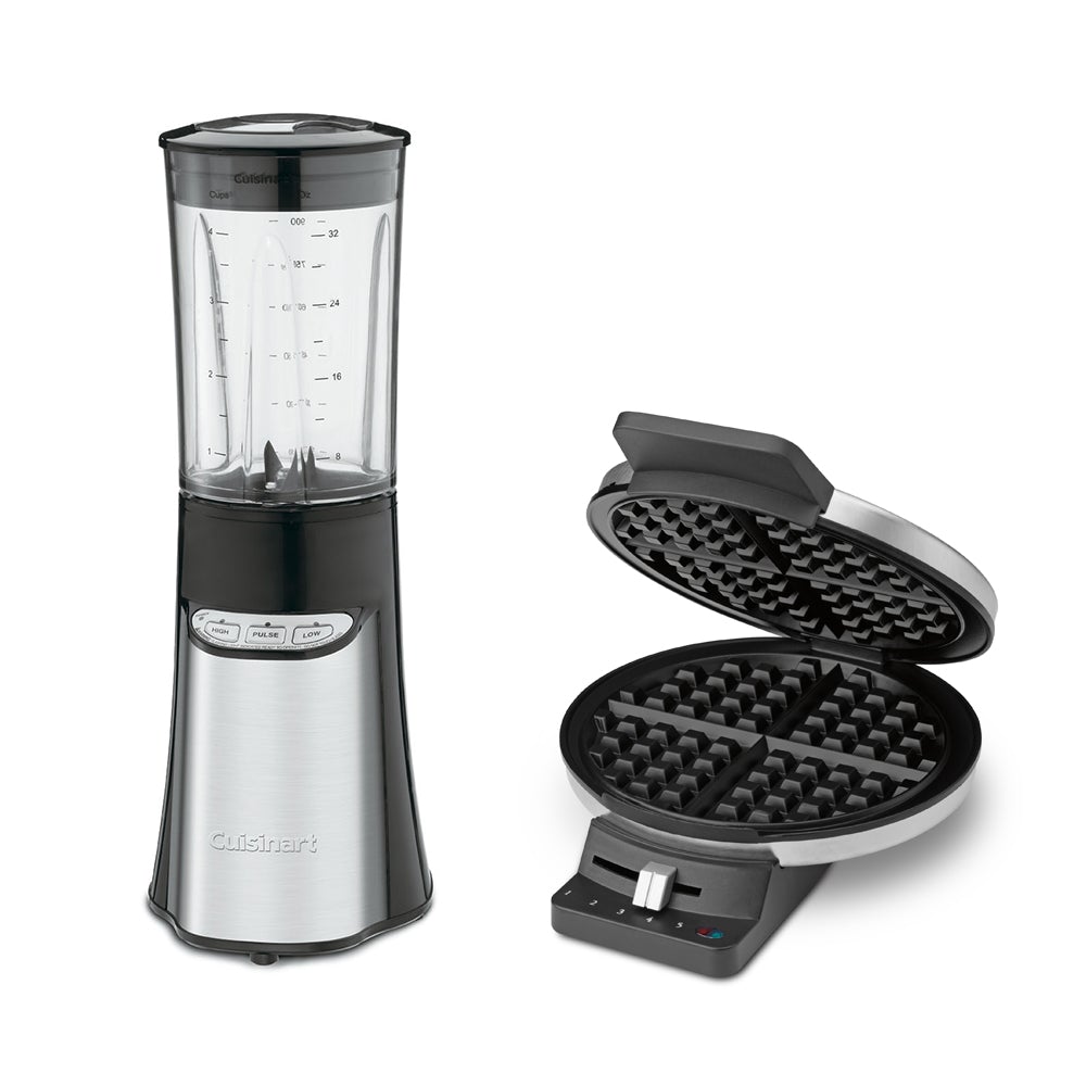 Combo Sistema Compacto Portátil + Waffle Clásica Redonda Cuisinart CPB300YWMRCA-CO -2