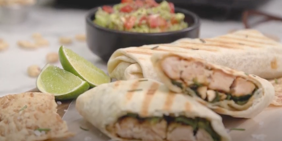 Burrito de pollo al romero y limón
