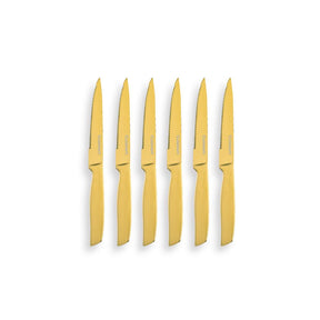 Set Cuchillos Dorados 15 Pzas Con Bloque Blanco Cuisinart