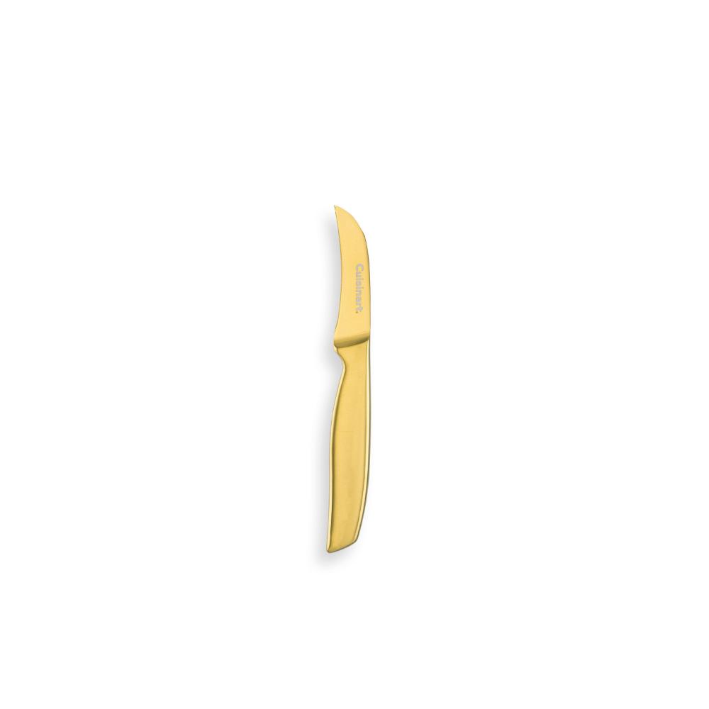 Set Cuchillos Dorados 15 Pzas Con Bloque Blanco Cuisinart