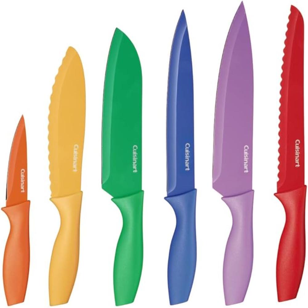 Juego De Cuchillos De Colores 12 Pzas  Cuisinart