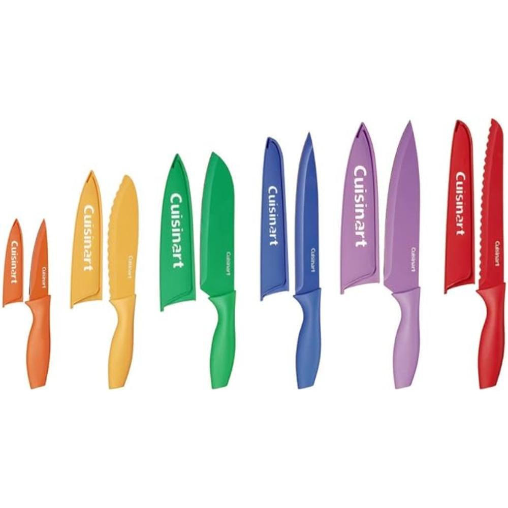 Juego De Cuchillos De Colores 12 Pzas  Cuisinart