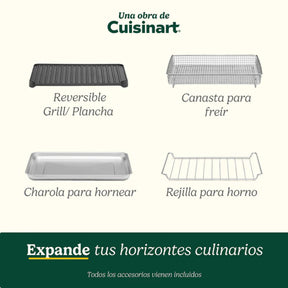Horno, Tostador, Asador y AirFryer 8 en 1 TOA-70 Cuisinart®