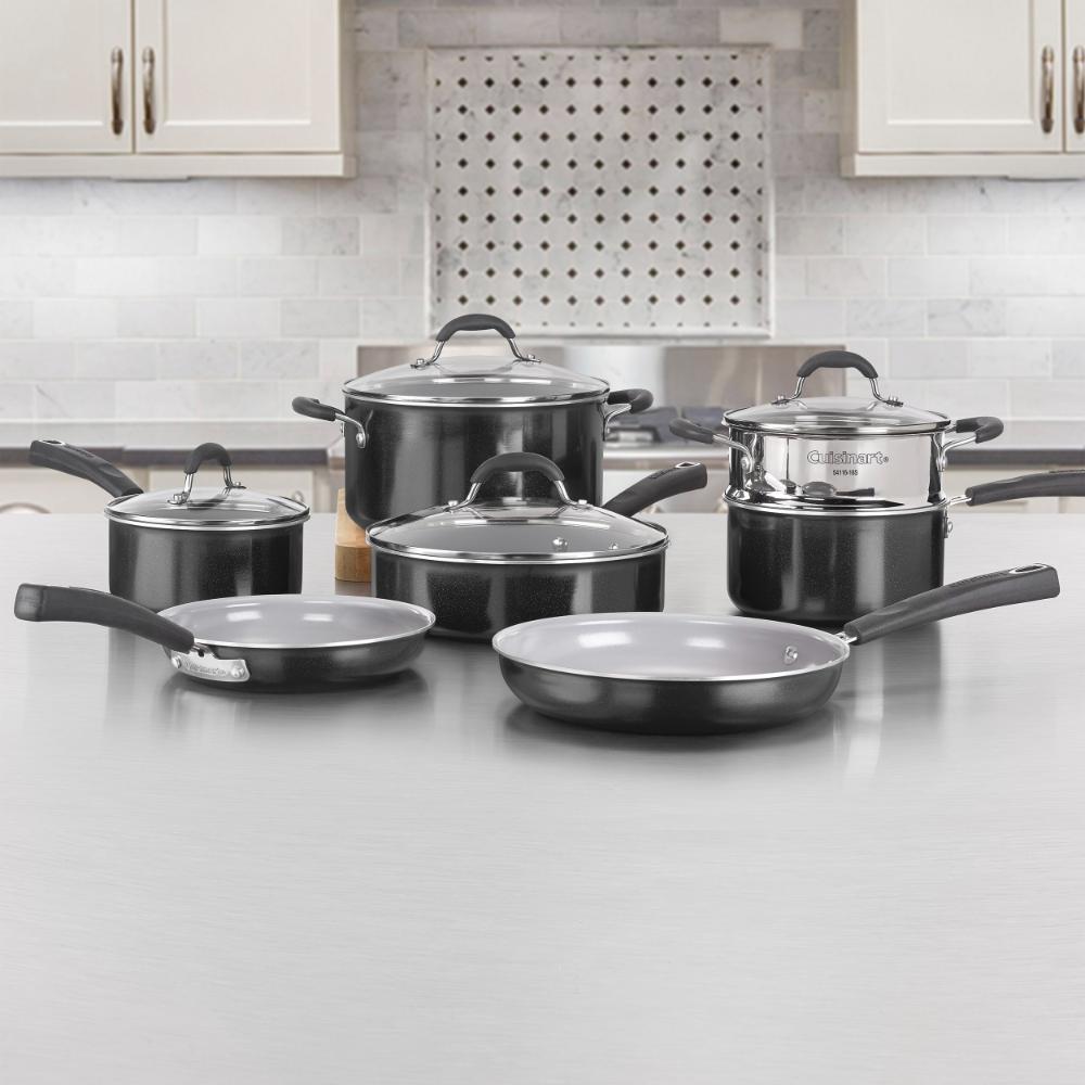 Set de Ollas Antiadherentes de 11 pcs Ceramica XT 54C-11BK de Cuisinart_002