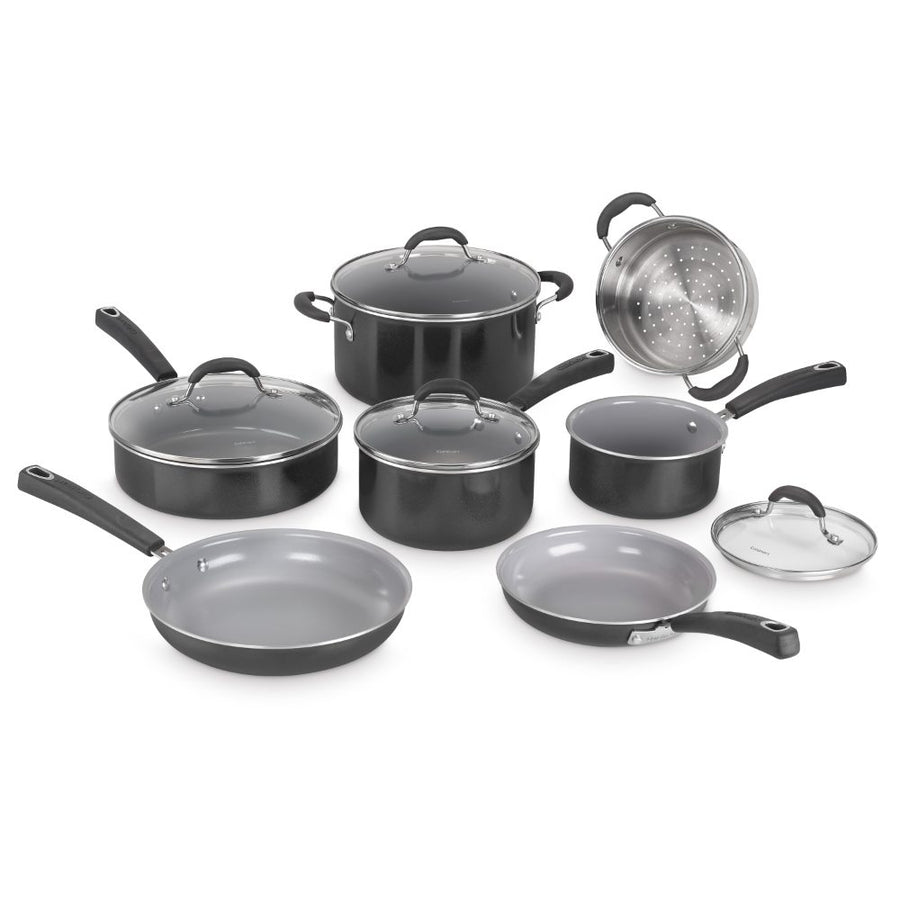 Set de Ollas Antiadherentes de 11 pcs Cerámica 54C-11BKC de Cuisinart®