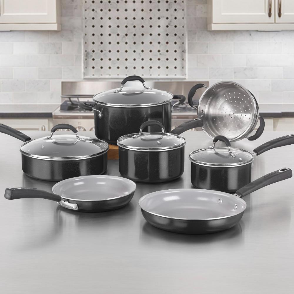 Set de Ollas Antiadherentes de 11 pcs Ceramica XT 54C-11BK de Cuisinart_003