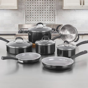 Set de Ollas Antiadherentes de 11 pcs Cerámica 54C-11BKC de Cuisinart®