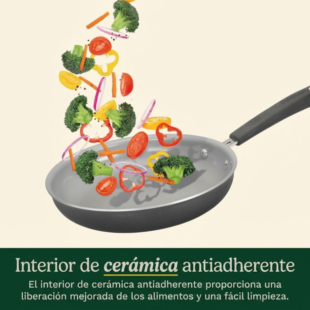 Set de Ollas Antiadherentes de 11 pcs Cerámica 54C-11BKC de Cuisinart®