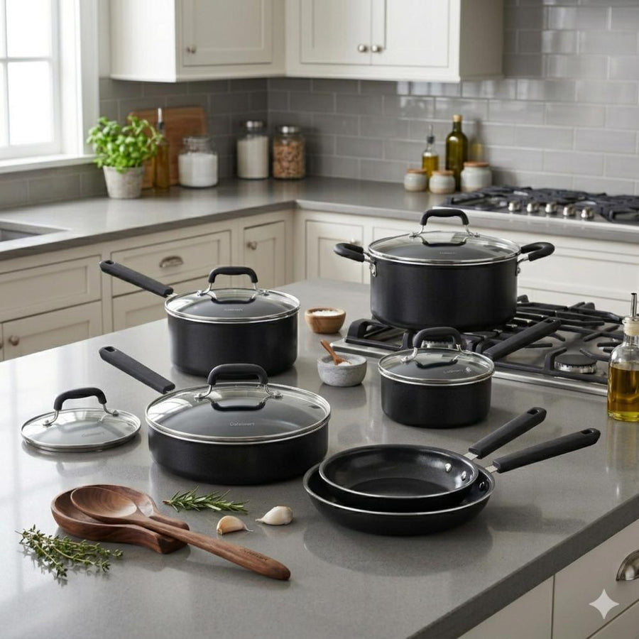 Set de Ollas Antiadherente Purelyceramic™ de 10 pcs 55IC-10BKC de Cuisinart®