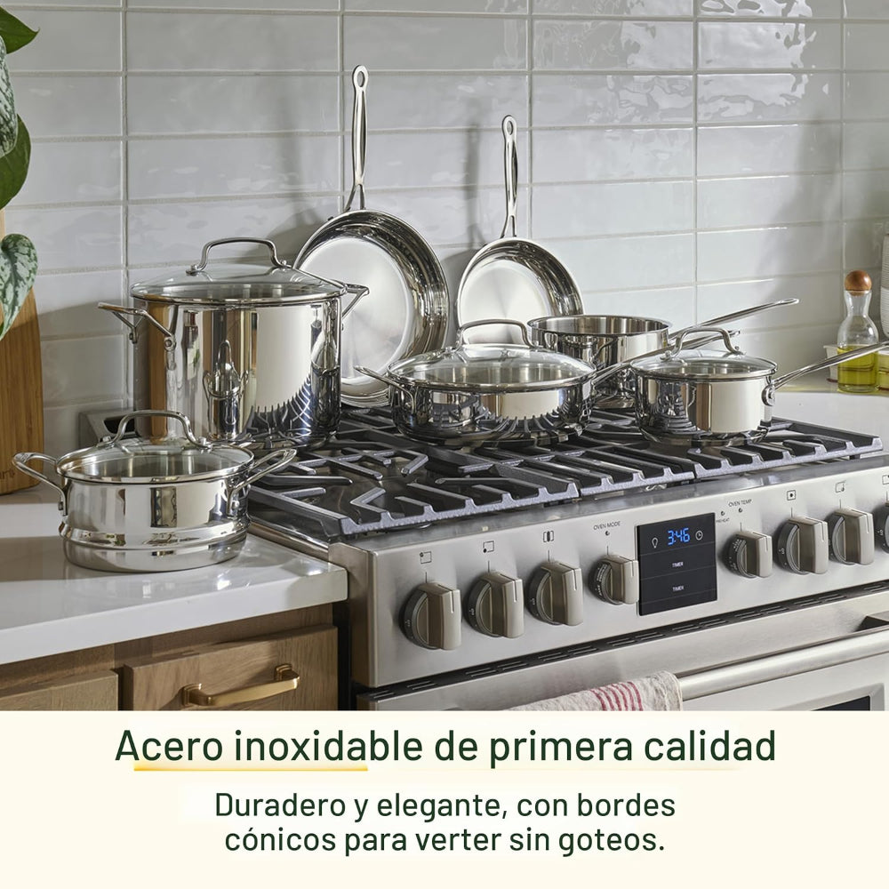 Set de Ollas De Acero Inoxidable De 11 pcs Chef 'S Classic™ 77-11G de Cuisinart®