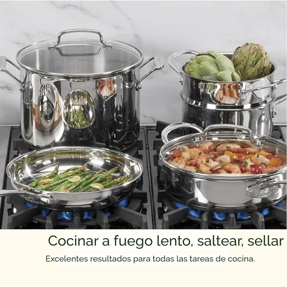 Set de Ollas De Acero Inoxidable De 11 pcs Chef 'S Classic™ 77-11G de Cuisinart®