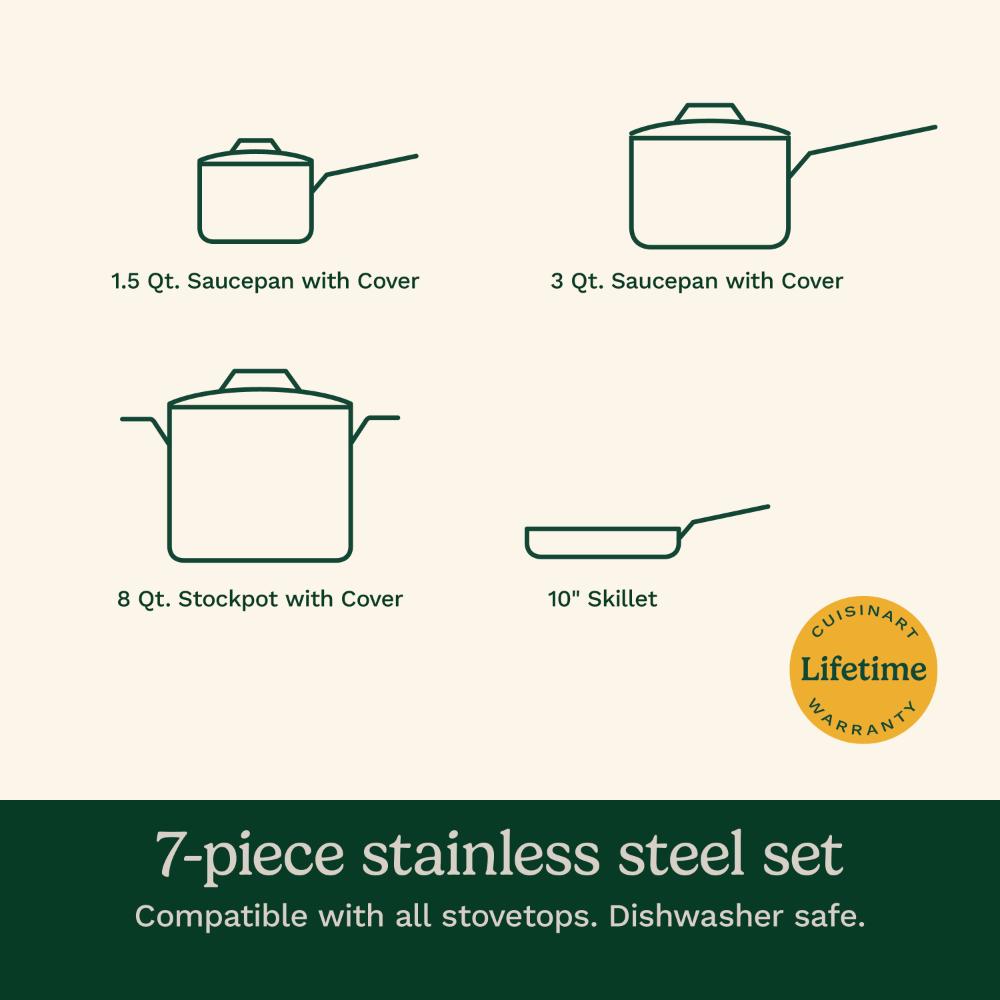 Set de Ollas de Acero Inoxidable de 7 pcs Chef ́s Classic™ 77-7 de Cuisinart®_006