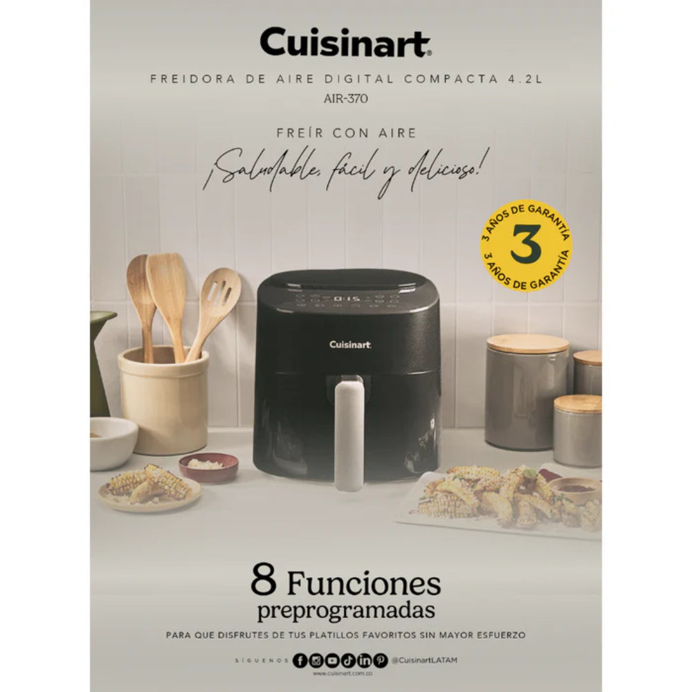 Freidora De Aire Digital Compacta De 4.2L Cuisinart®