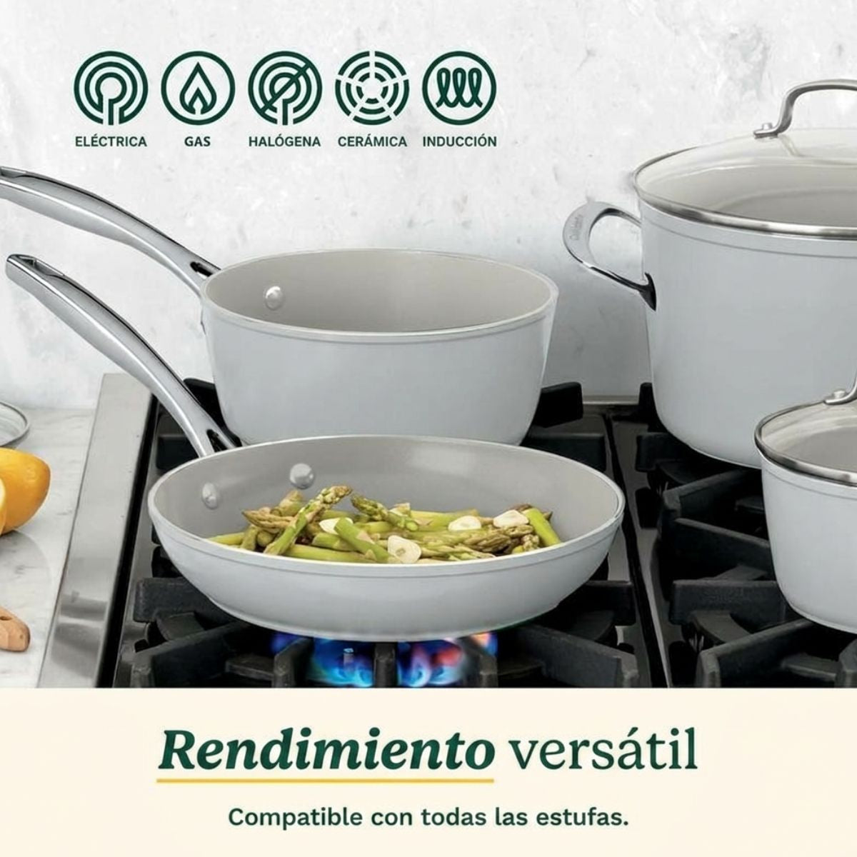 Set de Ollas de 10 pcs GreenGourmet® Complete™ CRA-10C de Cuisinart®