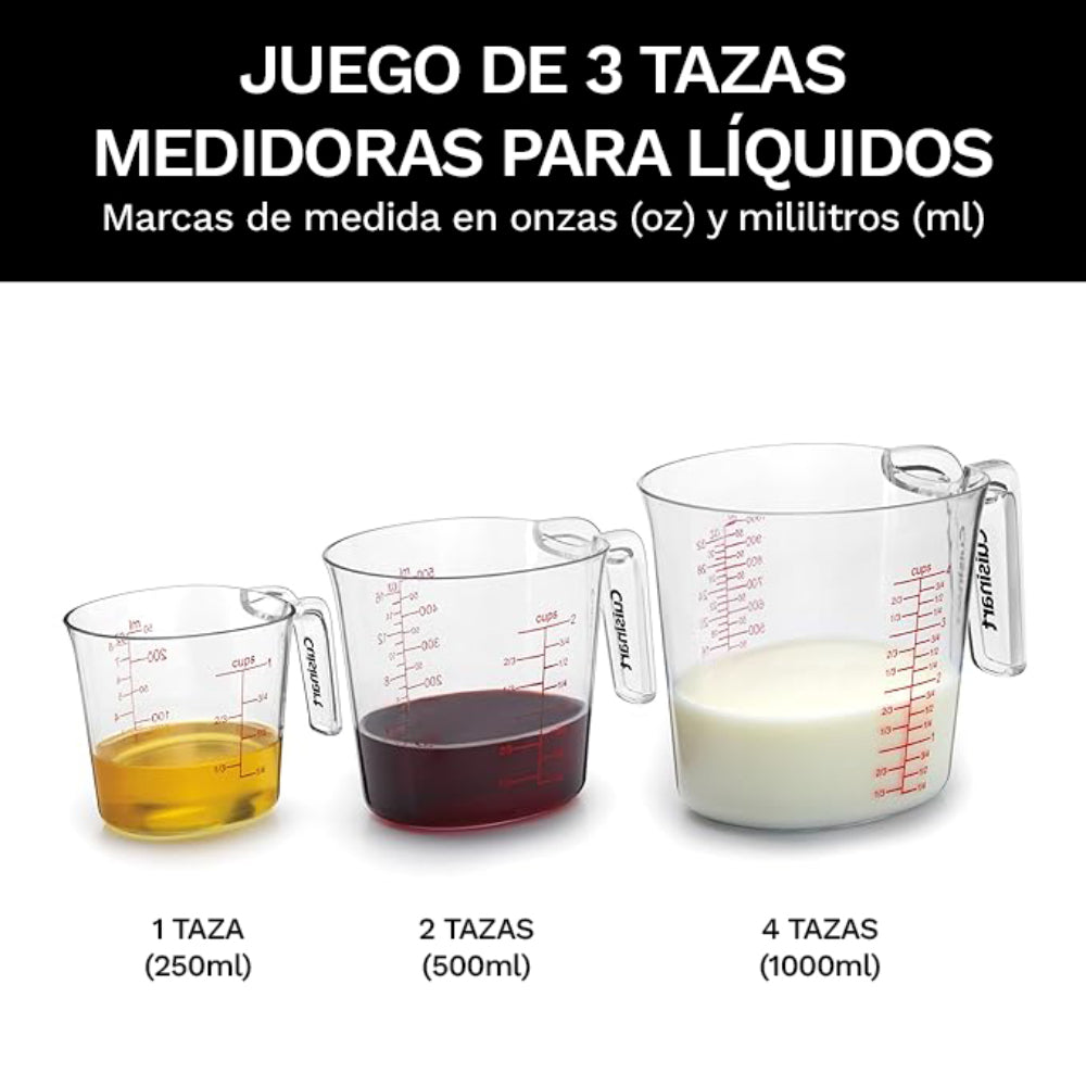 Set de Tazas Medidoras Anidables de 3 pcs CTG-00-3MC de Cuisinart®