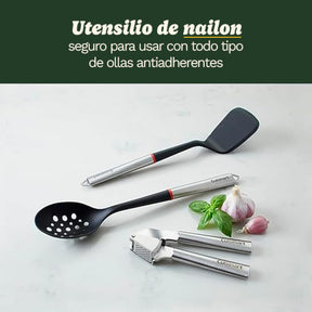 Pala Sólida Negra FusionPro Cuisinart® | Con Mango De Acero Inoxidable