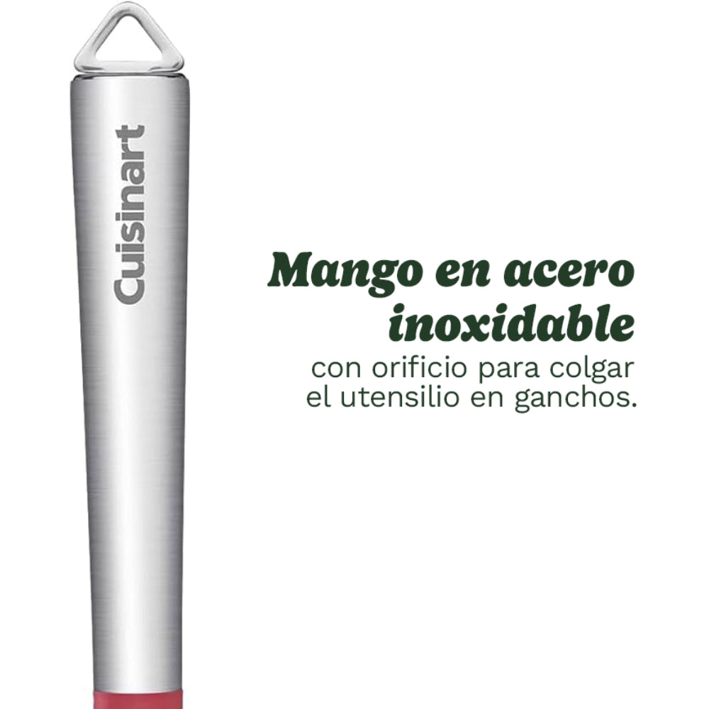 Pala Sólida Negra FusionPro Cuisinart® | Con Mango De Acero Inoxidable
