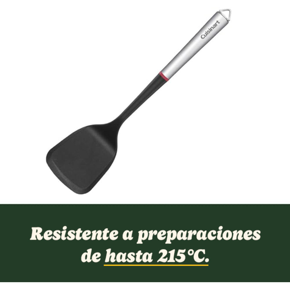 Pala Sólida Negra FusionPro Cuisinart® | Con Mango De Acero Inoxidable