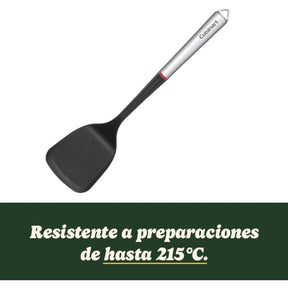 Pala Sólida Negra FusionPro Cuisinart® | Con Mango De Acero Inoxidable