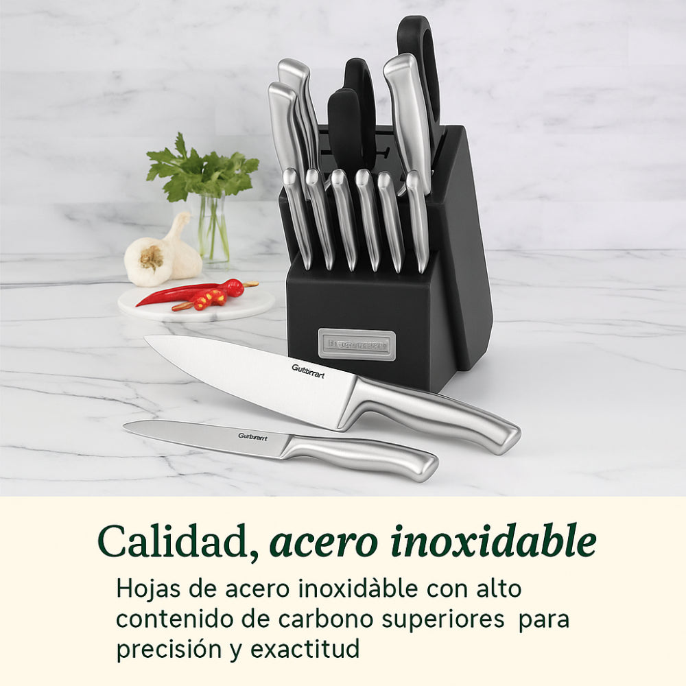 Set de Cuchillos de Acero Inoxidable de 15 pcs C77SS-15PK de Cuisinart®