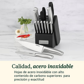Set de Cuchillos de Acero Inoxidable de 15 pcs C77SS-15PK de Cuisinart®