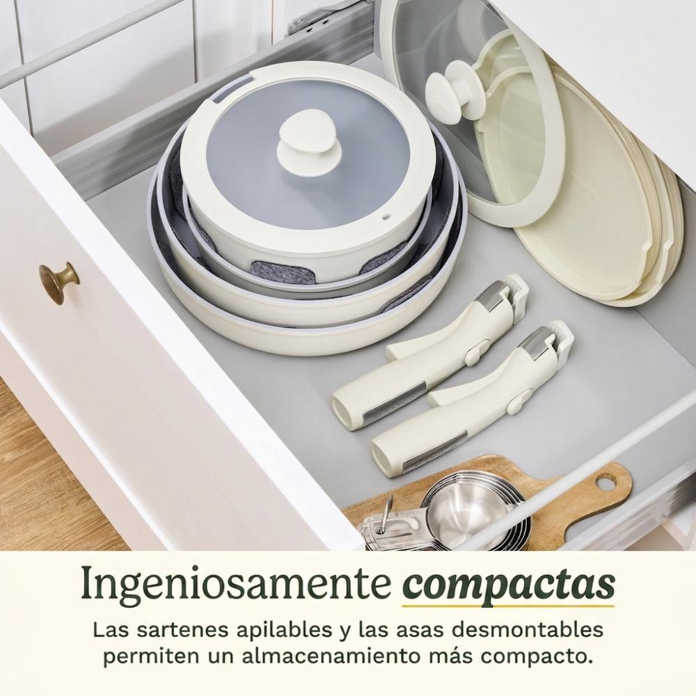 Set de Ollas 13 Pzs Clicksmart mango desmontable D53C-13BG de Cuisinart®