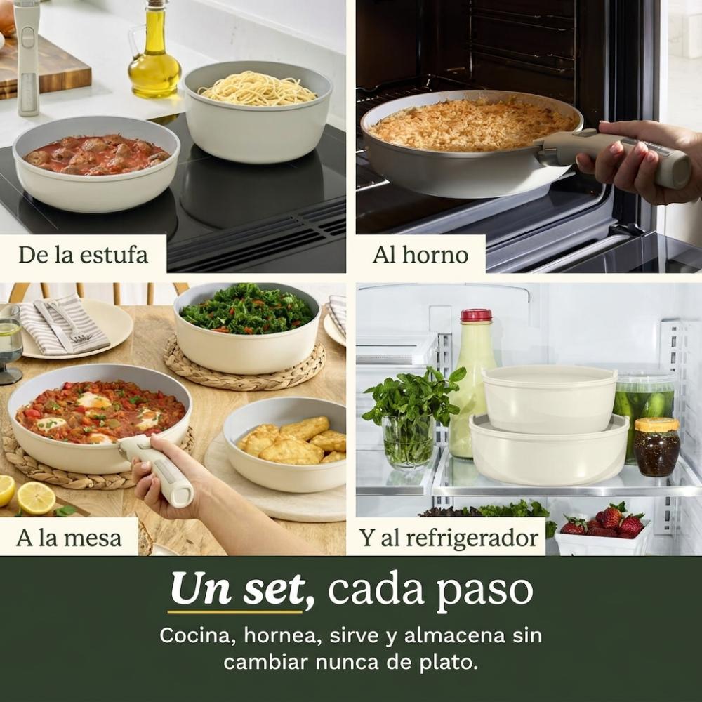 Set de Ollas 13 Pzs Clicksmart mango desmontable D53C-13BG de Cuisinart®