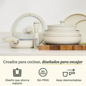 Set de Ollas 13 Pzs Clicksmart mango desmontable D53C-13BG de Cuisinart®