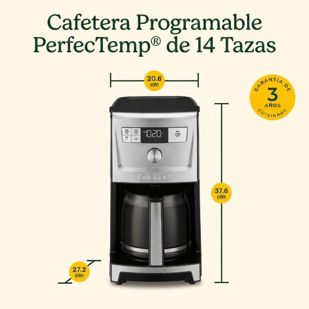 Cafetera Programable de 14 tazas DCC-3500SSCC de Cuisinart®