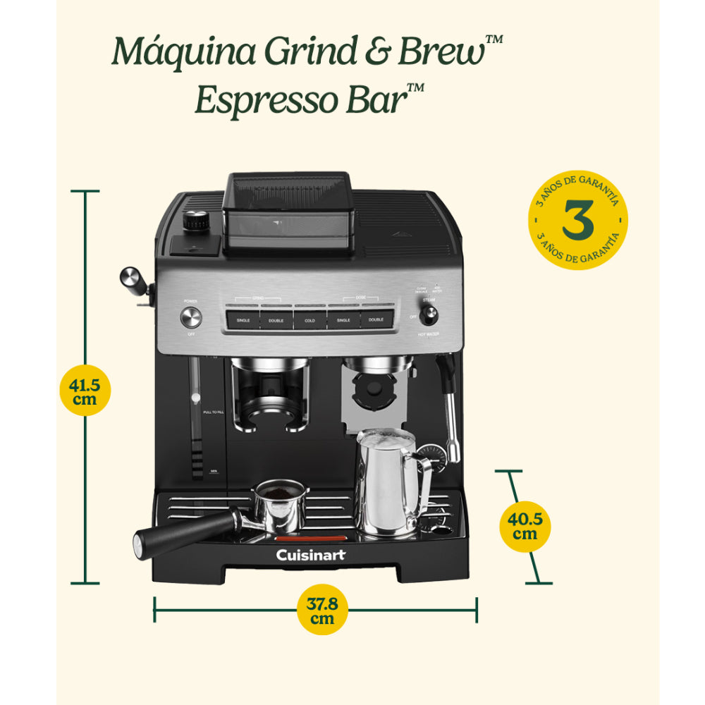 Máquina Grind & Brew™ Espresso Bar™ EM-640 de Cuisinart®