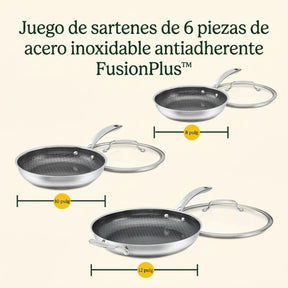 Set de Sartenes FusionPlus™ de 6 pcs FPS-6SSCRC de Cuisinart®