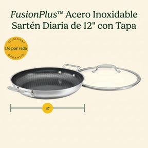 Sartén de Acero Inoxidable FusionPlus™ de 12" FPS25-30DC de Cuisinart®