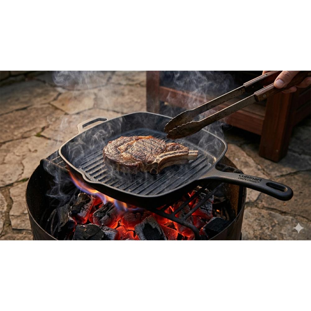 Sartén de Hierro Fundido Cuadrado Tipo Parrilla Chef's Classic™ PCI30-23 de Cuisinart®