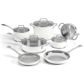 S/S 11 Pc Cookware Matte White