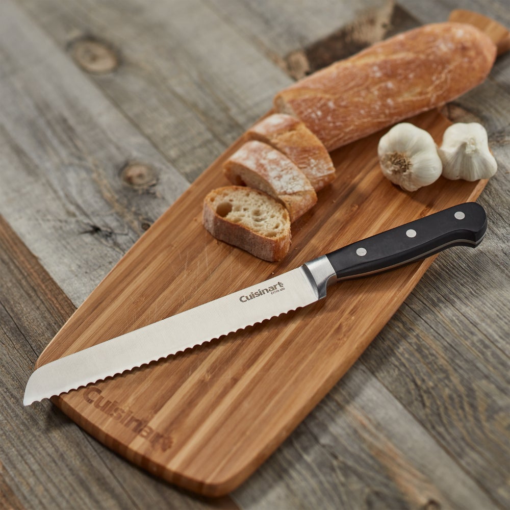 Cuisinart Classic 8” Stainless Steel 3 Rivet Bread Knife C77TRBD25B w  Sheath NIP